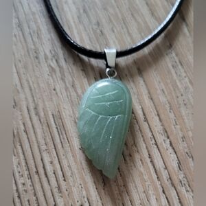Green Aventurine Wing Pendant Necklace